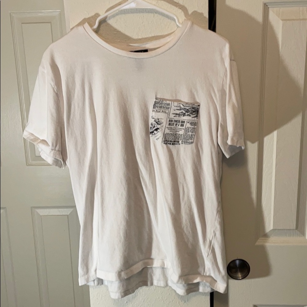 White t shirt with pocket forever 21 f21